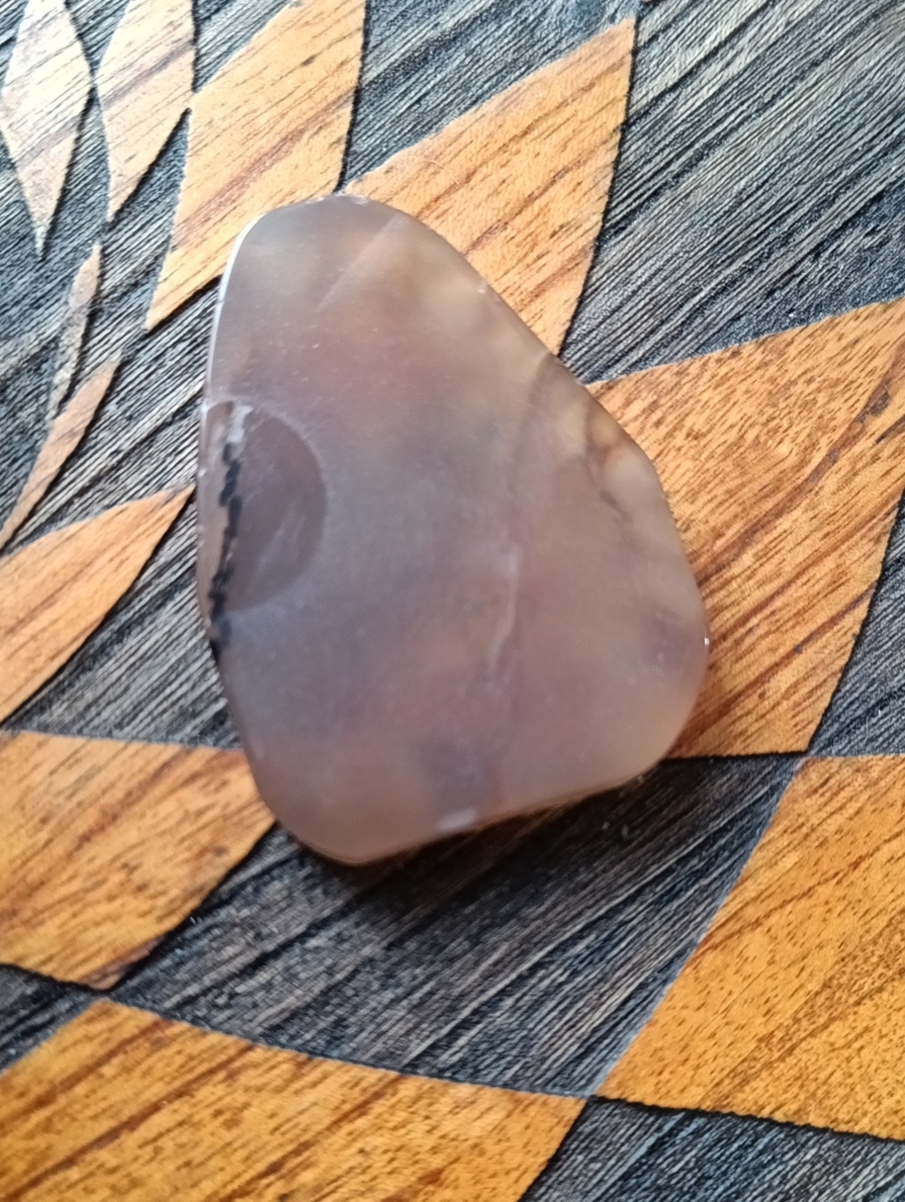 Polished Brown Agate Pocket Stone - Crystal